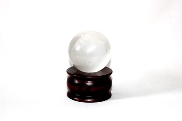 Jet Selenite Stone 45-50 mm Ball Sphere Gemstone Hand Carved Crystal Altar Healing Devotional Focus Spiritual Chakra Cleansing Image is JUST A Reference