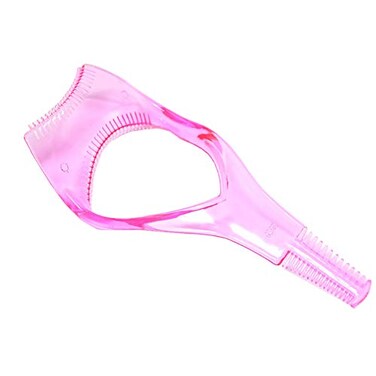 3 Pcs Pink Plastic Mascara Applicator Guide Tool Eyelash Comb Cosmetic Brush