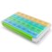 Sukuos Monthly Pill Organizer 28 Day Easy to Open, Large Moisture-Resistant Pill Box Cases with Dust-Proof Box and Clear Lid for Vitamin/Fish Oil/Supplements