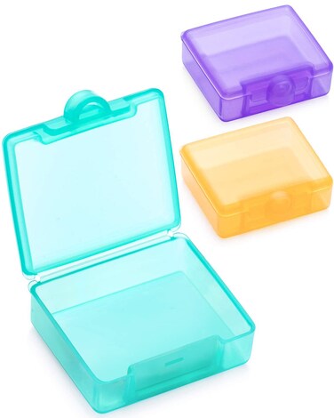 Sukuos Small Pill Box 3 pcs, Cute Travel Pill Case Daily Pill Organizer Portable for Pocket Purse for Vitamin Fish Oil Supplements, Easy to Clean