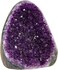 Extreme Rocks &amp; Fossils Natural Amethyst Cluster with Polished Edges [1 to 1.5 lb.] - Real Raw Geode Healing Crystal Rock from Uruguay - Deep Purple Decor - Free Velvet Pouch of Rose Quartz
