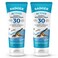 Badger Mineral Sunscreen Cream SPF 30, Zinc Oxide Sun Care, 98% Organic, Reef Safe, Water Resistant, Unscented Face and Body Sunscreen Travel Size, 2.9 fl oz, 2-Pack