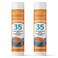 Badger Mineral Kids Sunscreen Face Stick SPF 35, Zinc Oxide Travel Size Sunscreen Stick for Kids, 97% Organic Ingredients, Reef Safe, Water Resistant, .65 oz, 2-Pack
