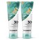 Badger Mineral Daily Sunscreen with Zinc Oxide, SPF 30, Lightweight &amp; Easy to Apply w/No White Cast, Moisturizing Organic Sunscreen, Reef Safe, Vegan, Unscented, 4 fl oz, 2-Pack