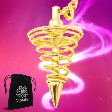 Vortex Dowsing Pendulum - Golden Pendulum for Divination - Esoteric Chakra Pendulum [Satisfied or refunded]