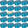 24 Pack 3oz Screw Top Aluminum Tin Jars with Screw Lids and Blank Labels - Refillable 90ml Metal Containers for Lip Balms, Candles, Salves, Spices, Crafts (Lake Blue)