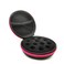 Glass Bottle Bundle Essential Oils Case Hard Round Carrying Case Bag for 1ML 2ML Roller Bottles Oil Vial Bottles (12 Holes Rose Red)