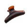 Parcelona French Flat Salon Style Medium 3 1/4 Inch Covered Spring Tortoise Jaw Hair Claw Clip Clutcher Clamp Clasp