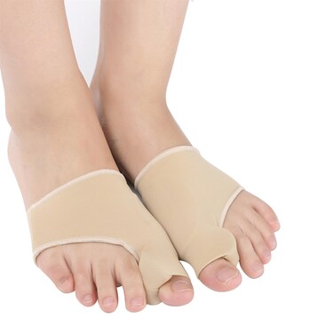 Bunion Corrector Relief Sleeve Bunion Socks Splint Hallux Valgus Relief Big Toe Alignment Spacer for Women &amp; Men 1 Pair (Beige)