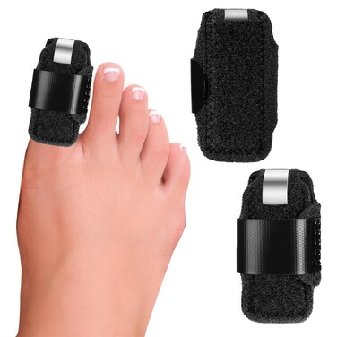 Toe Splints for Straightening Toes Straightener Adjustable Toe Corrector Brace for Men Women Toe Injuries Fractures Sprains 2Pcs