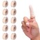 10Pcs Finger Bandage Fingertip Bandages Breathable Thumb Protector Skin Color Cotton Fingers Cots for Work Kitchen Garden