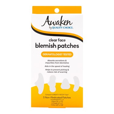Hydrocolloid Pimple Patches - Extra Large, Face Blemish Patches, Absorbs Secretions &amp; Impurities, Reduces Risk of Scarring - 5 Count, Breakout Mask