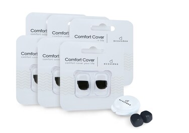 Ear Plugs for Sleeping, Acousdea Reusable Moldable Silicone Ear Plugs, Waterproof, Suitable for Snoring, Swimming, Working, Studying, Noise Cancelling up to 40 dBSPL, Black with Carry Case, 6 Pairs