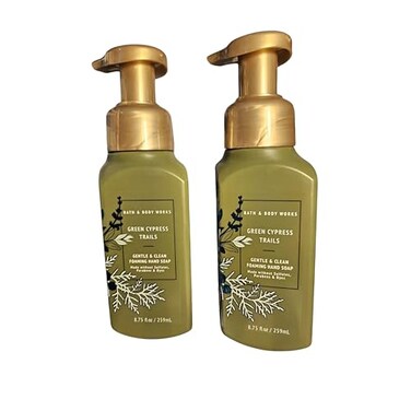 Bath &amp; Body Works Foaming Hand Soap, Set of 2, 8.75oz Each (Green Cypress Trails)
