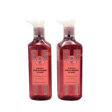 Bath &amp; Body Works Gel Hand Soap 2-Pack 8oz/236mL Each (Sweet Strawberry Scoop)