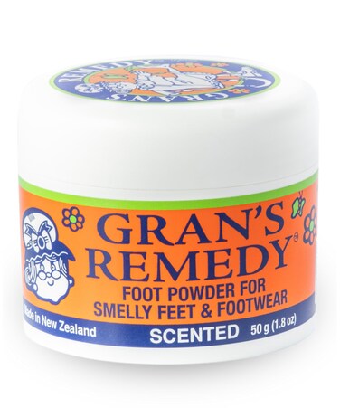 Gran's Remedy Citrus Scented Shoe Deodorizer - Effective Odor Eliminator &amp; Moisture Absorbing Foot Powder for Shoes and Feet - Travel Size Freshness