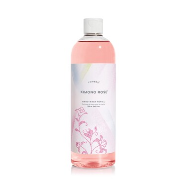 Thymes Hand Wash Refill - Lightly Scented Liquid Hand Soap for Bathroom and Kitchen Refill - Moisturizing Formula with Natural Ingredients (Kimono Rose, 24.5 fl oz)
