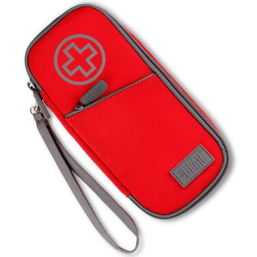 USA GEAR Insulated Asthma Inhaler Case with Zipper Closure, Belt Loop - Fits Inhaler, Spacer(Without Mask), Nasal Spray &amp; More - Travel Medicine Pouch w/Belt Loop &amp; Wrist Strap, Emergency ID Included