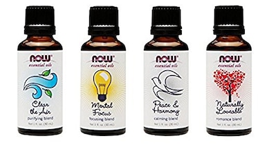 Now Foods 4-Pack Variety of Essential Oils, Mood Lifting Blend, 1 Ounce