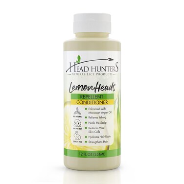 Head Hunters Lemon Heads Natural Conditioner - Daily Repellent for Kids and Adults - Non-Toxic, Extremely Effective Lice Prevention Without Chemicals - 12 Oz