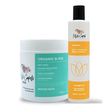 Venice B-tox Organic Kit - Organic Treatment 500g/17.60 oz + Deep Cleansing Shampoo 300ml/10.1 fl.oz
