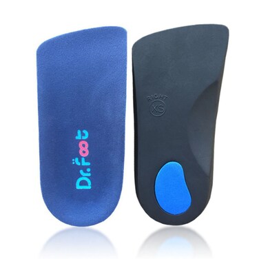 Dr. Foot's 3/4 Length Orthotics Insoles - Best Insoles for Corrects Over-Pronation, Fallen Arches, Fat Feet - Plantar Fasciitis, Heel Spurs and Other Foot Conditions -1 pair(XS - W5-6.5   M3.5-5)