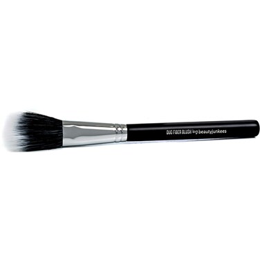 Large Dome Blush Brush - Beauty Junkees Fluffy Synthetic Duo Fiber Bristles for Applying Blusher Bronzer Contour Highlighter, Sculpting, Blending, Buffing Powder, Liquid, Cream, Mineral Makeup, Vegan