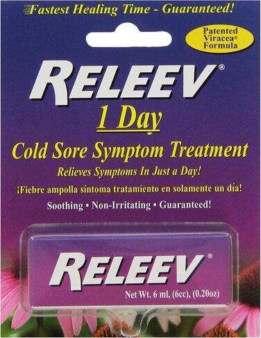 RELEEV 1 Day Cold Sore Treatment 6 mL (Pack of 3)