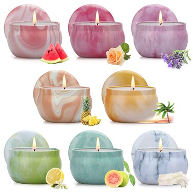 Scented Candles Gifts for Women, 8 Pack Candles for Home Scented, Soy Scented Candles for Home, Aromatherapy Candle Gifts Set for Stocking Stuffers, Christmas Day, Birthday, Valentine's Day