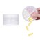 2 Layers Pill Case, KIGI Daily Pill Organizer with 8 Compartments 1 Day 4 Times Portable Pill Box Vitamin Organizer for Travel(Clear 3.1-2Inch)