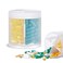 Extra Large Supplement Organizer with 4 Compartments Easy Open Pill Dispenser Monthly Medicine Vitamins Organizers Storage Pill Bottles,Transparent