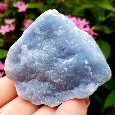 Angelite Natural Crystal Healing Gemstone Rough Mineral Energy Specimen from Peru - 1pc