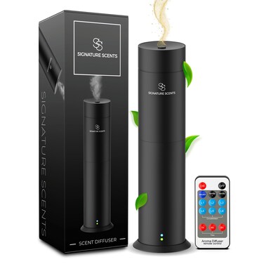 Waterless Essential Oil Hotel Scent Diffuser - Cold-Air Diffuser Machine - 1000 sq. ft. Coverage - Waterless Air Diffuser for Home, Office &amp; Hotel (Black)