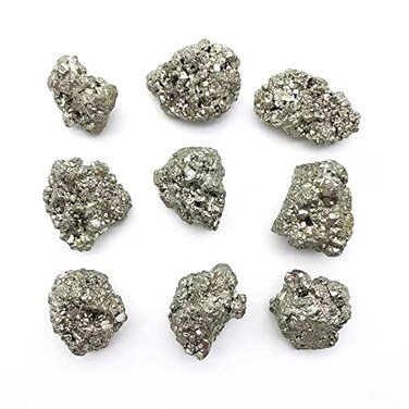 Wowagoga 2 Pack 4.5 Oz Natural Pyrite Stone Raw Pyrite Crystal for Cabbing Tumbling Reiki Healing