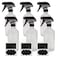 Cornucopia 16oz Clear Glass Spray Bottles (6-Pack); 3-Setting Sprayer Tops and Chalk Labels