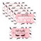 Lash Extension Filler Loyalty Punch Card   Package of 250   Double Sided Size 3.5 x 2&amp;quot; inches Matches After Care Cards   False Lash Print with Bubbly Pink Inlay Design