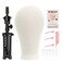 FUTAI 22 Inchs Wig Canvas Mannequin Head with Stand Tripod HD Wig Cap T Pins Hair Rat Tail Comb Hairpin for Hairdresser Professional Female Practice Making Styling Display Human Hair Wig