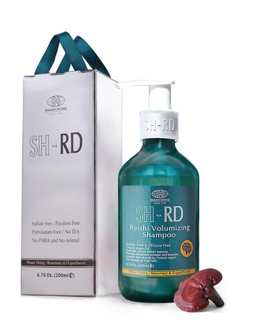 SH-RD Reishi Volumizing Shampoo for Fine Thinning Hair   Thickening Shampoo with Reishi Extract, Rosemary, Argan Oil   Volume Boost Hair Care Products   Paraben-Free - 6.76oz/200ml