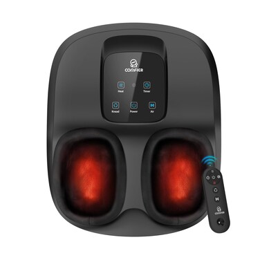 COMFIER Foot Massager with Heat Compression Shiatsu Feet Massage Machine, Heated Foot Warmer, Remote Control, 3-Timer, Gifts for Men,Women, Size 13, Gift for Men Women,FSA or HSA Eligible
