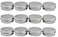 12 PCS 5 ML 0.17oz Small Ounce Empty Silver Aluminum Tins Metal Steel Jar Cans Sample Cosmetic Containers Slip Slide Bottle Box with Twist Cover for salves Make Up Eye Shadow Powder Lip Balm