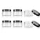8 Oz / 250ml PET Plastic Refillable Jars Empty Cosmetic Containers Cases with Black Lid Cream Lotion Box Ointments Bottle Food Bottle Makeup Pot Jar for Lip Balm Make Up Eye Shadow Powder Pack of 6