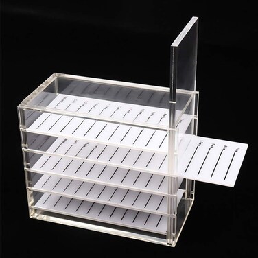 Sonew 5-Layer Acrylic Plastic Eyelash Storage Box, Transparent, Minimalist Style, Beauty Salon, Bathroom, Dressing Table Organizer