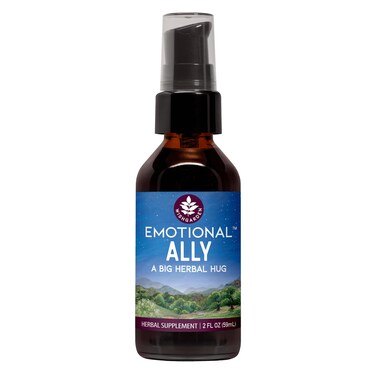 WishGarden Herbs Emotional Ally - Plant-Based Fast-Acting Liquid Herbal Supplement with Passionflower, Scullcap, St Johns Wort &amp; Motherwort Supports Emotional Grounding, A Big Herbal Hug, 2oz