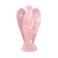 Pocket Guardian Angel with Serenity Prayer Card - Pink Healing Stone Figurine - Rose Quartz