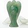 Original Pocket Guardian Angel with Serenity Prayer Card - Green Aventurine Healing Stone Figurine - Bless Yourselves and Your Loved Ones