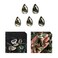 Acxico 5 pcs Natural Ghost Phantom Stone Quartz Crystal Gemstone Specimen Healing Pendant 2-3cm