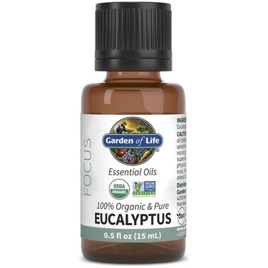 Garden of Life Essential Oil, Eucalyptus USDA Organic &amp; Pure, Undiluted &amp; Non-GMO for Diffuser, Aromatherapy, Meditation, Clarity &amp; Focus, Stimulate, Invigorate, Refresh, 0.5 Fl Oz, Pack of 24