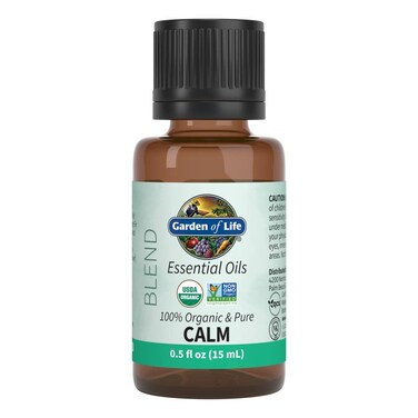 Garden of Life Essential Oils, 100% Organic and Pure Lavender Essential Oil Plus Chamomile &amp; Fir Balsam - Calm Blend for Diffusers, Home, Skin &amp; Body Care, Calming, Relaxing, Soothing, 0.5 fl oz