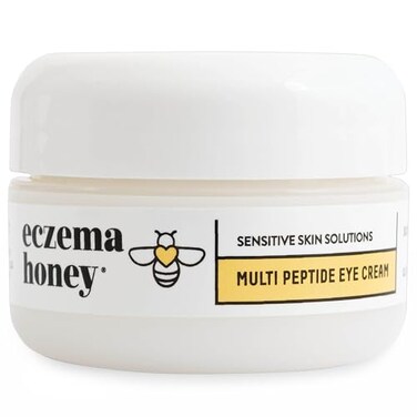 ECZEMA HONEY Multi Peptide Eye Cream - Anti Aging Eye Cream for Dark Circles &amp; Puffiness - Facial Skin Care Products for Eczema, Dry &amp; Sensitive Skin (0.5 Oz)