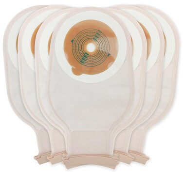 20 PCS Colostomy Bags, One Piece Drainable Pouches for Urostomy Ileostomy Stoma Care, Ostomy Supplies with Thickened Hydrocolloid Cut-to-Fit (Max 60mm), Barrier Strips &amp; Clamp Closure, Non-irritating